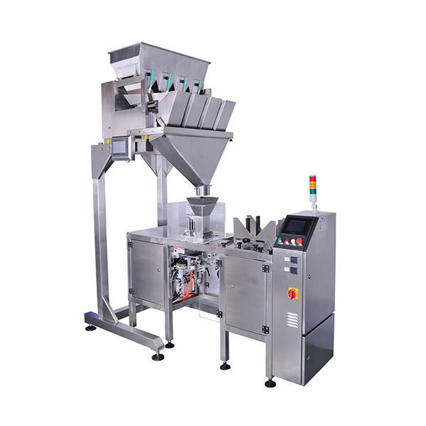 Full Line auto weight filler + premade performed mini doypack bagging packing machine for dog pet food