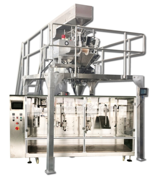 Roasted Coffee Beans Packaging Machine with multi heads weigher for premade pouch